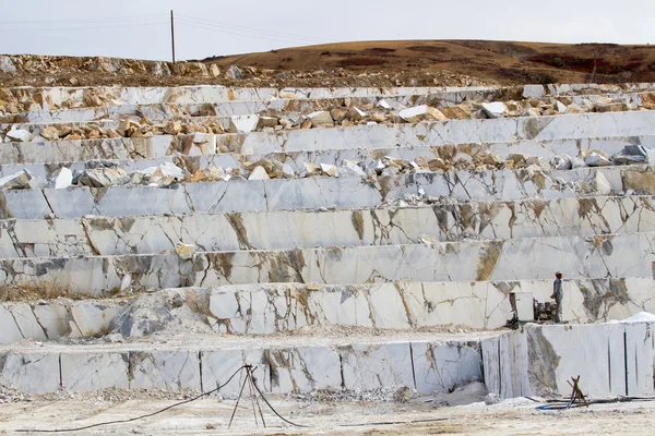 Marble quarry, white marble — Stock Photo, Image