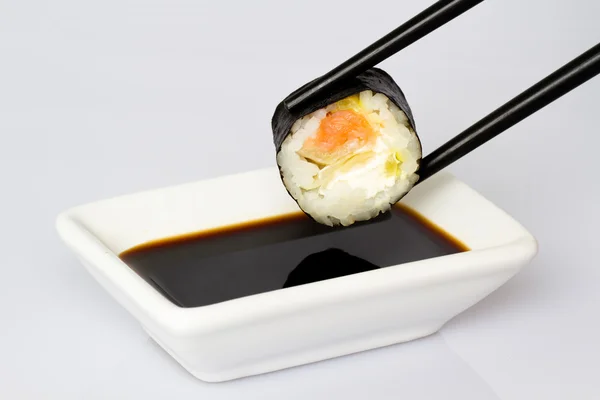 Sushi (Roll) on a white background — Stock Photo, Image