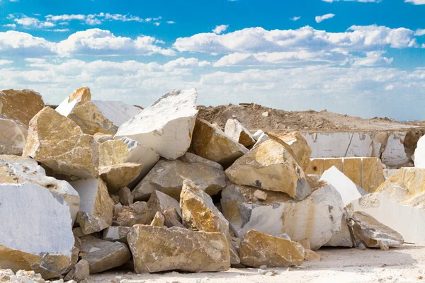 Cava di marmo, texture in pietra, Stone Quarrying — Foto Stock