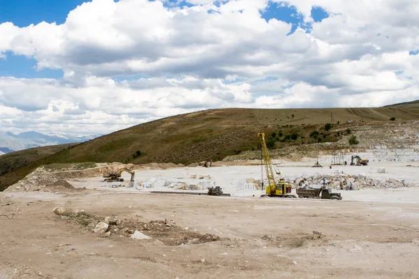 Pedreira de mármore, textura de pedra, Pedra Quarrying — Fotografia de Stock