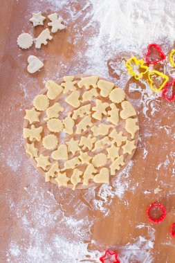 Çocuk şefler Çerezler, üstten görünüm hazırlamak