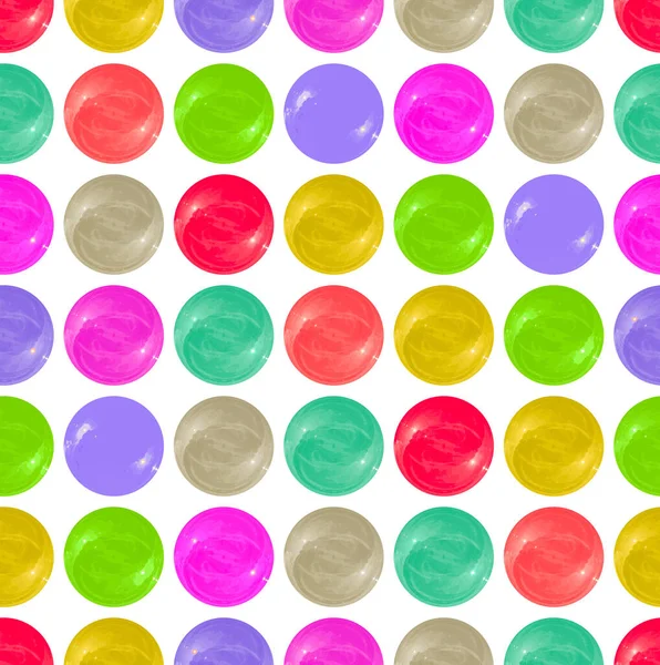 Seamless Pattern Multicolored Soap Bubbles Glare Isolated White Background — Stock Photo, Image