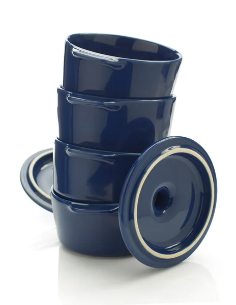 Empty ceramic pot on white — Stock Photo, Image