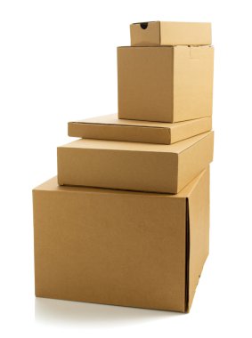 Karton kutu beyaz üzerine 