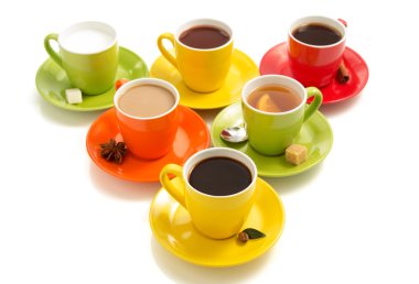 Bir fincan beyaz kahve. 