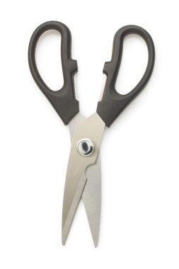 mutfak makası üzerinde beyaz izole 