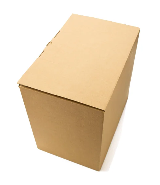 Caja de cartón en blanco — Foto de Stock