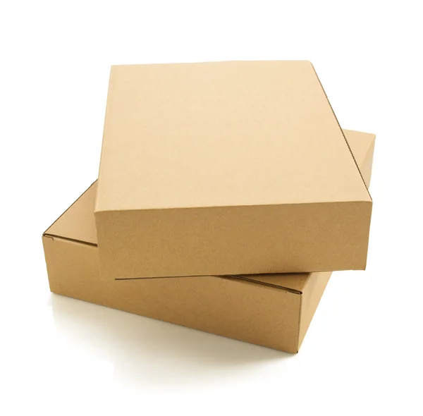 Cardboard box on white — Stock Photo, Image