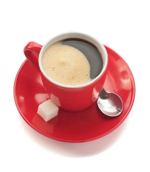 Tazza di caffè isolato su bianco — Foto Stock