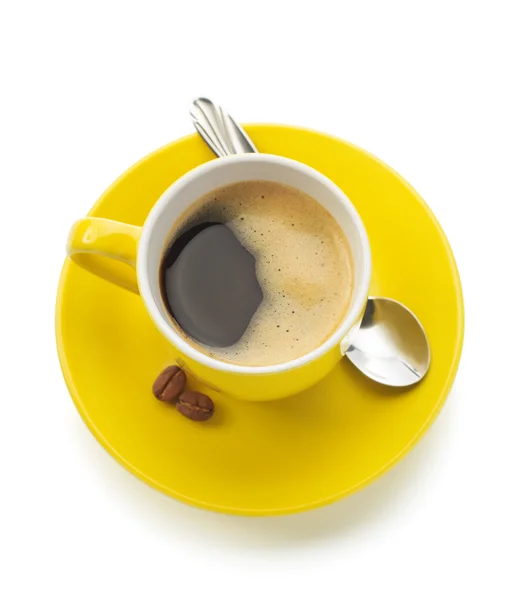 Tazza di caffè su bianco — Foto Stock