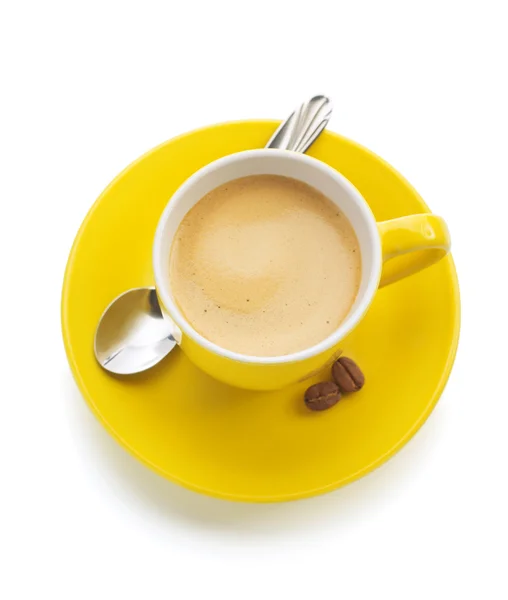 Tazza di caffè su bianco — Foto Stock