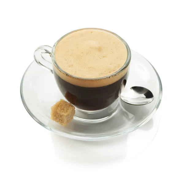 Kopje koffie geïsoleerd op wit — Stockfoto