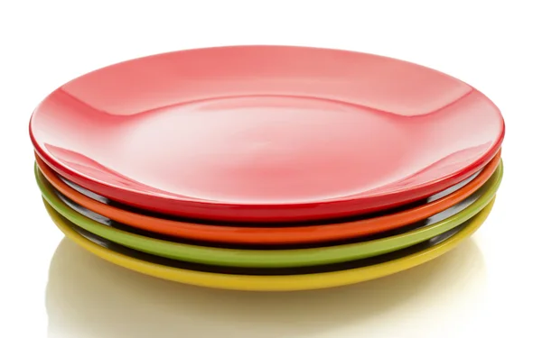 Elszigetelt fehér kerámia tányér — Stock Fotó