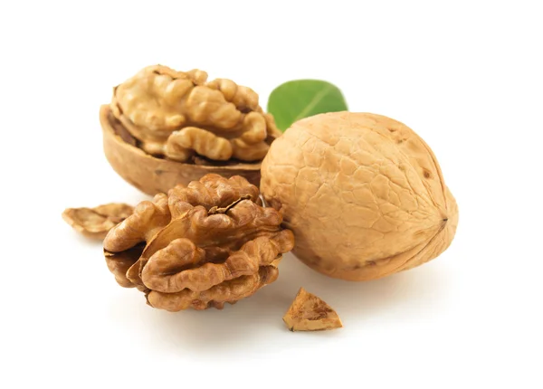 Walnuts on white background — Stock Photo, Image