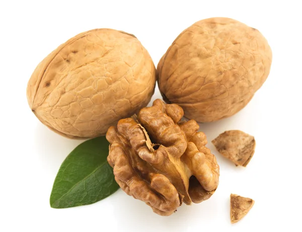 Walnuts on white background — Stock Photo, Image