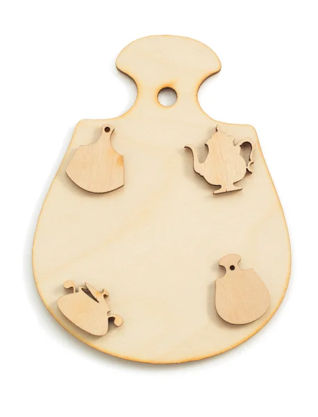 Wooden toy form on white — Stock Photo, Image