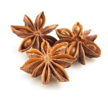 Anason star beyaz zemin üzerine