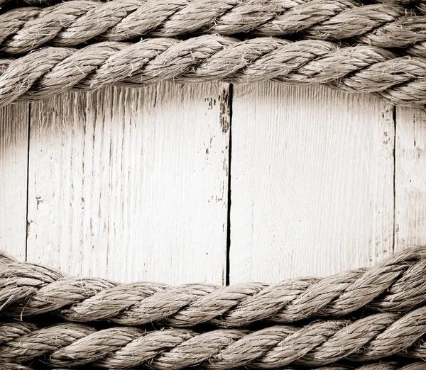 Cuerda de barco en madera —  Fotos de Stock