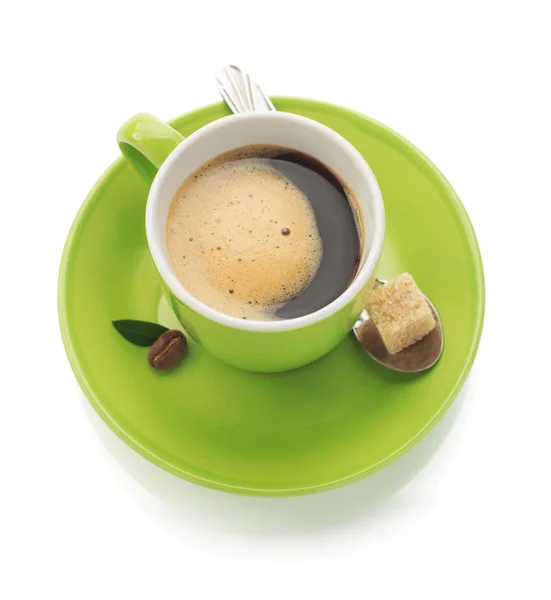 Tasse Kaffee isoliert auf weiß — Stockfoto