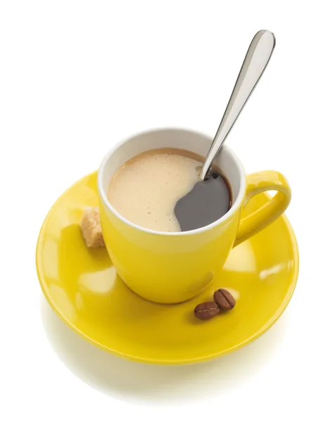 Чашка кофе на белом — стоковое фото