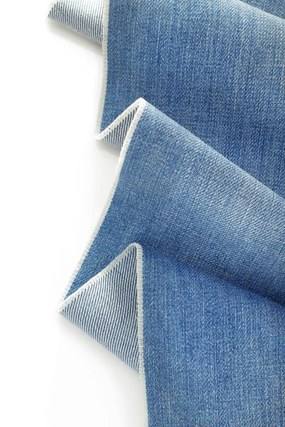 Blue jeans denim geïsoleerd op wit — Stockfoto