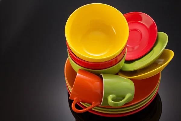 Sor dishware, fekete — Stock Fotó