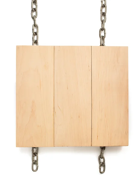 Placa de suspensão isolada em branco — Fotografia de Stock