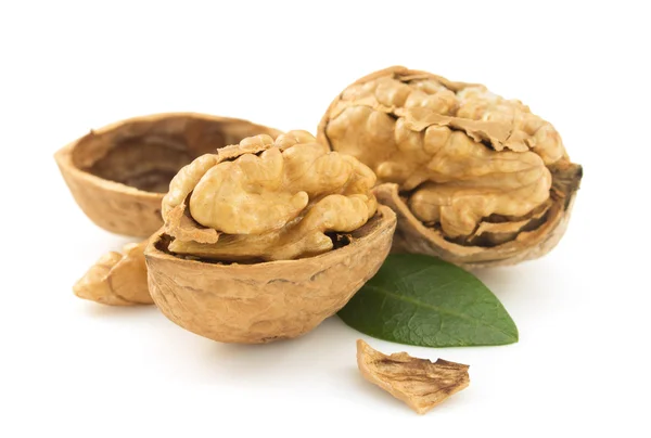 Walnuts on white background — Stock Photo, Image