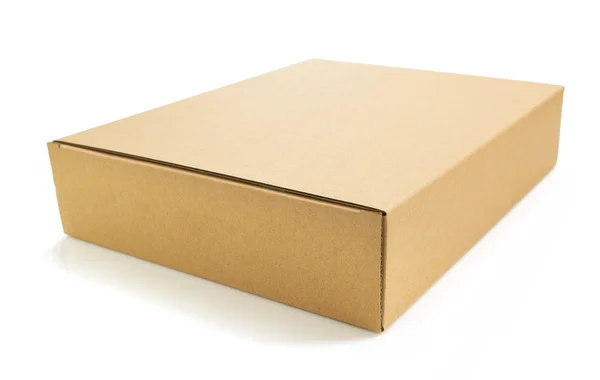 Cardboard box on white — Stock Photo, Image