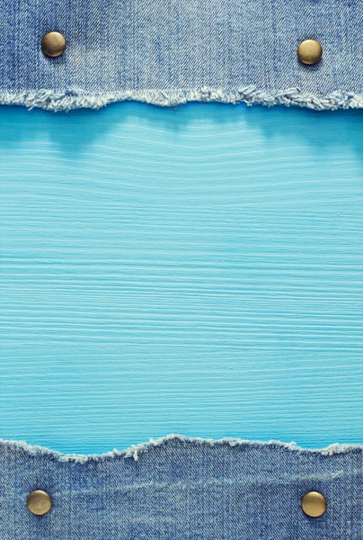 Textura de calça azul em madeira — Fotografia de Stock