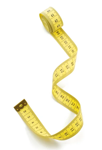 Measuring tape on white background — Stock Photo, Image