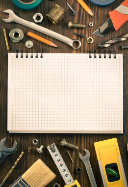 araçları ve aletleri üzerinde ahşap