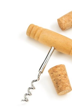 tirbuşon ve beyaz şarap cork 