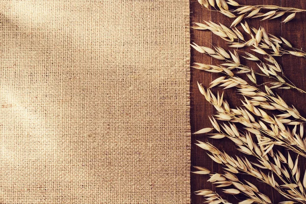燕麦在木头的耳朵 — 图库照片