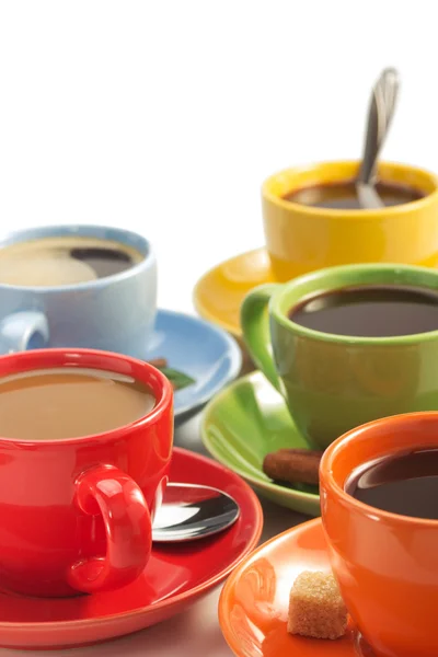 Tasse Kaffee auf weiß — Stockfoto