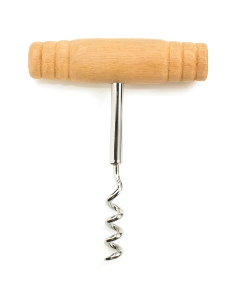 Wine corkscrew on white — Stock Photo, Image