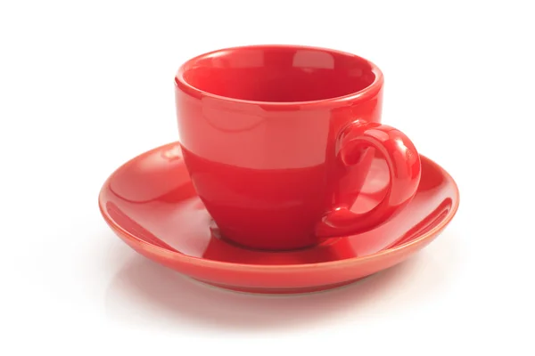 Cup and saucer on white background Stock Picture