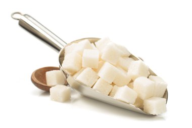 Beyaz vurgunun içinde küp şeker 