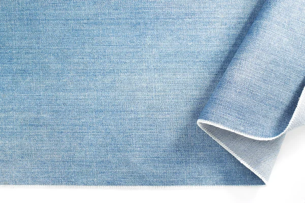 Modré džíny denim izolované na bílém — Stock fotografie