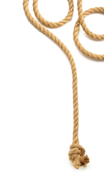 ship rope on white background