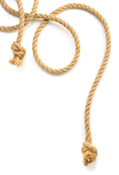Schip touw geïsoleerd op wit — Stockfoto