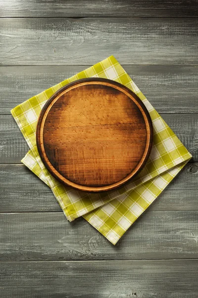 Cloth napkin on wooden background — Stock Photo, Image