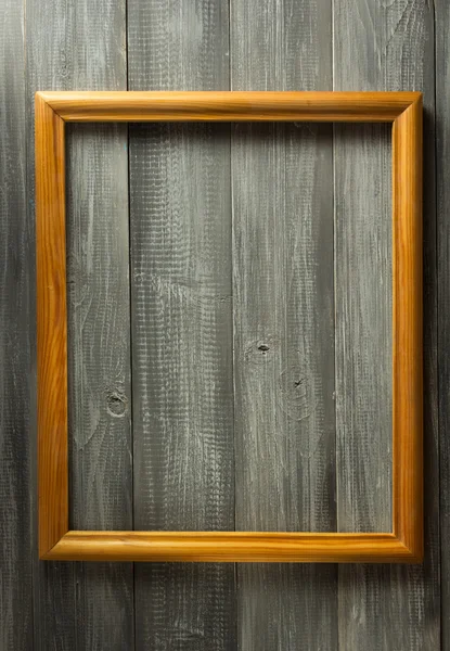 Photo picture frame on wood — Stock Photo, Image