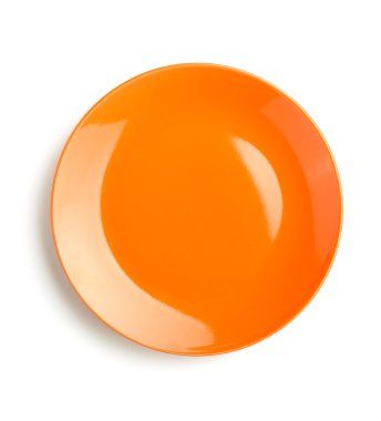 Seramik plaka üzerinde beyaz izole 