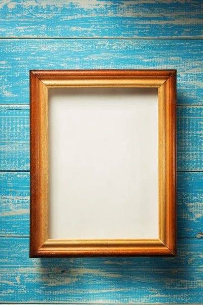 Photo picture frame on wood — Stock Photo, Image