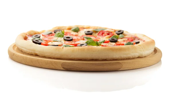 Margarita pizza isolated on white — Stock Photo, Image