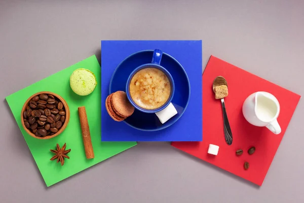 Kopje Koffie Abstracte Achtergrond Papier Oppervlakte Textuur — Stockfoto