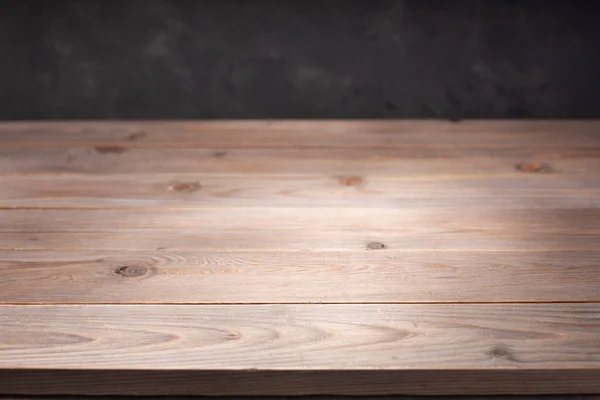 Wooden Top Table Plank Board Background Texture Surface Front View — Foto Stock