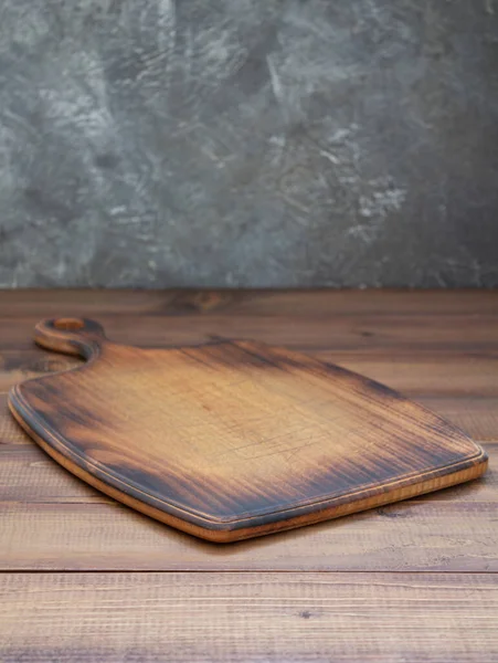 Cutting Board Wooden Table Wall Background Texture — Stockfoto