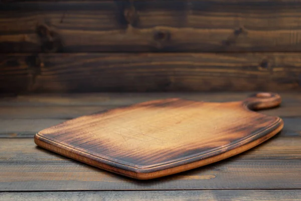 Planche Découper Table Bois Avec Texture Fond Bois — Photo